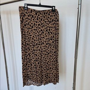 Gap Leopard Print Midi Skirt